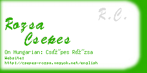 rozsa csepes business card